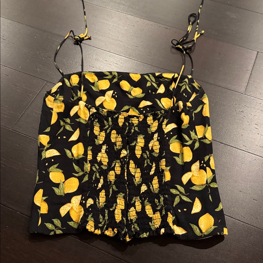 Reformation Meyer Lemon Cami with Adjustable Straps - Picture 3 of 5